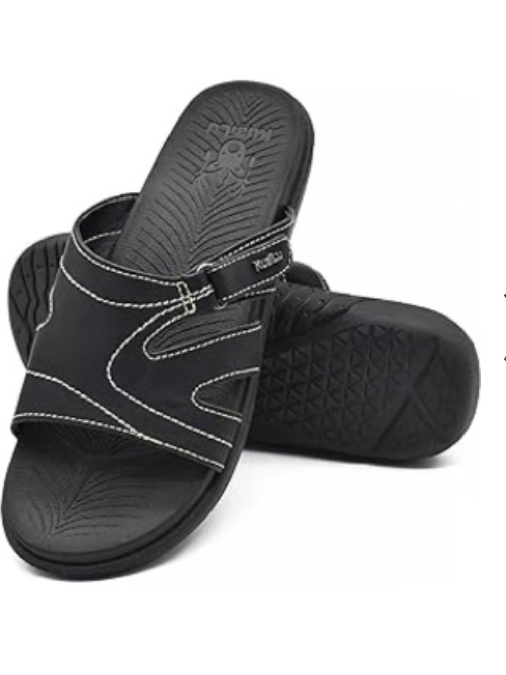 Women's KuaiLu Black Orthotic Slide Sandals, size 9